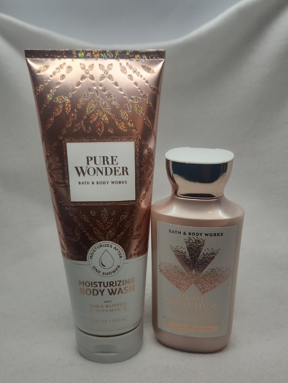 Bath & Body Works Pure Wonder Moisturizing Body Wash & Lotion New 2 Piece Set
